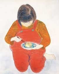 髙山辰雄《たべる》1946年